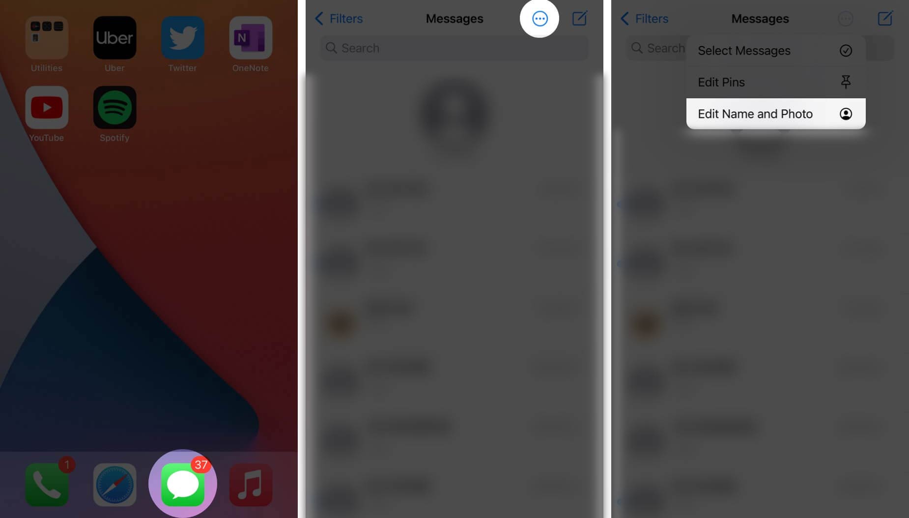 Simple Customize iMessage Profile on your iPhone