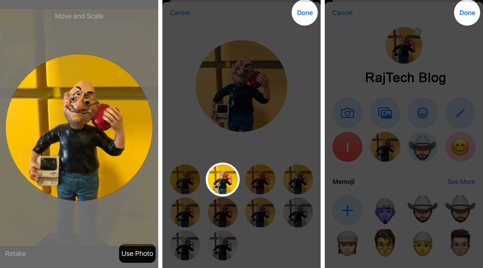 use your Photos on your iMessage Profile Photo