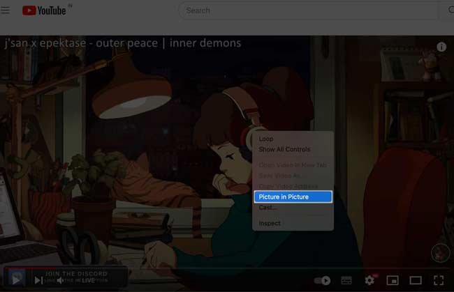 picture-in-picture mode in mac safari | Raj Tech Blog