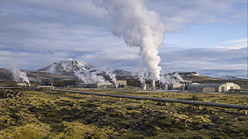 Geothermal power plant supplying Iceland data center