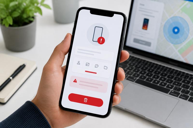 Fake Apple phishing message after losing an iPhone