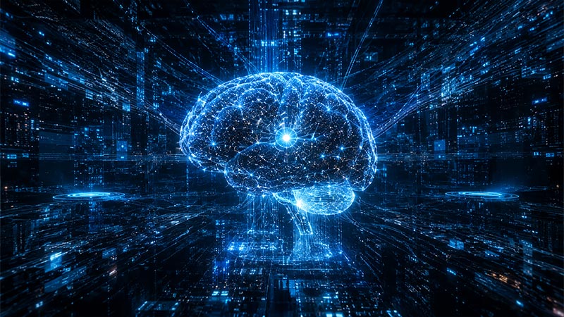 Autonomous AI agent making independent decisions inside virtual environment