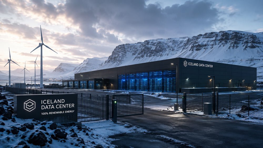Data centers in Iceland leverage the freezing climate for natural cooling.